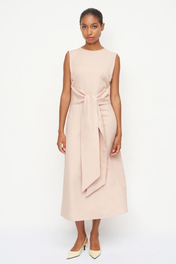 E 52070.72 Платье лен пудровый