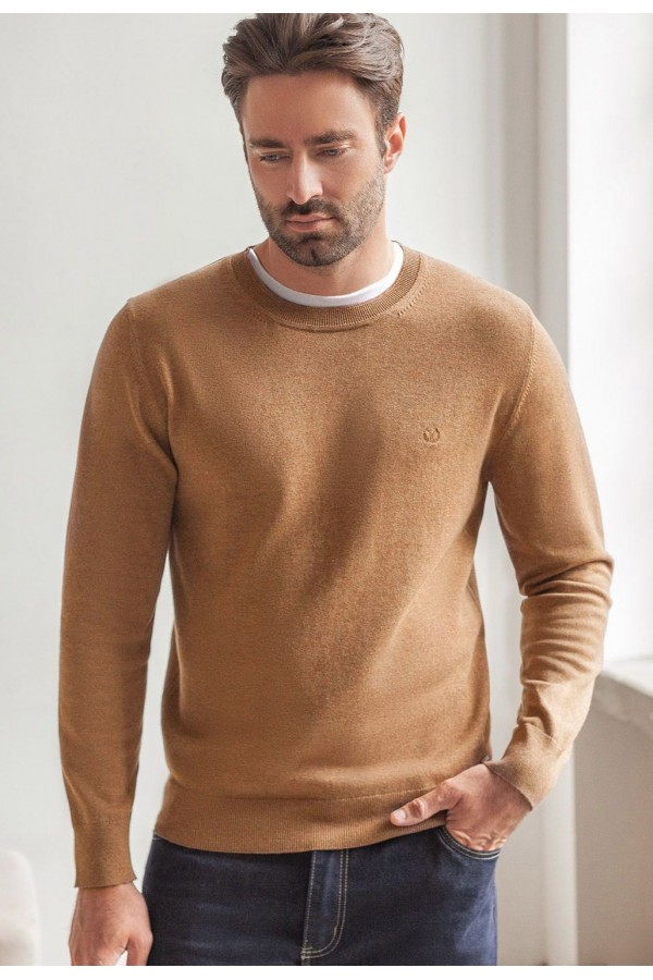 V M3914.18 Джемпер муж коричневый меланж