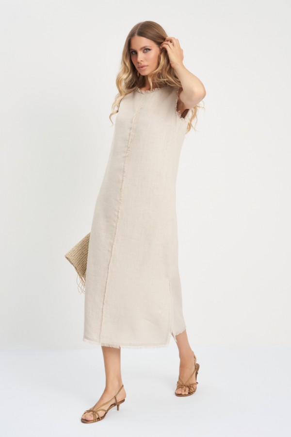 E 62104.13 Платье лен какао E 62104.13 Платье лен какао