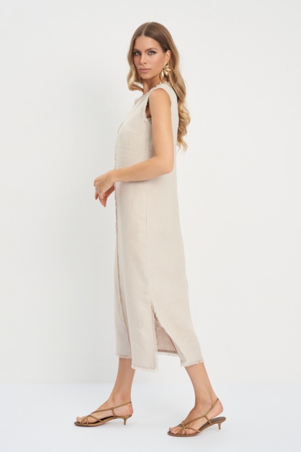 E 62104.13 Платье лен какао E 62104.13 Платье лен какао