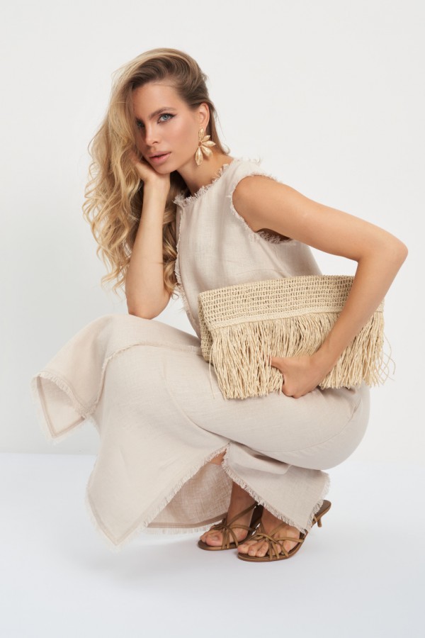 E 62104.13 Платье лен какао