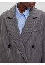 A 0135.55 Жакет двубортный в полоску, Серый