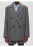 A 0135.55 Жакет двубортный в полоску, Серый
