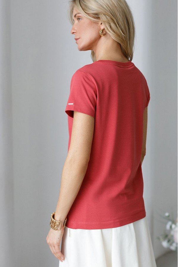 V W980.28 Футболка женская темно-красный