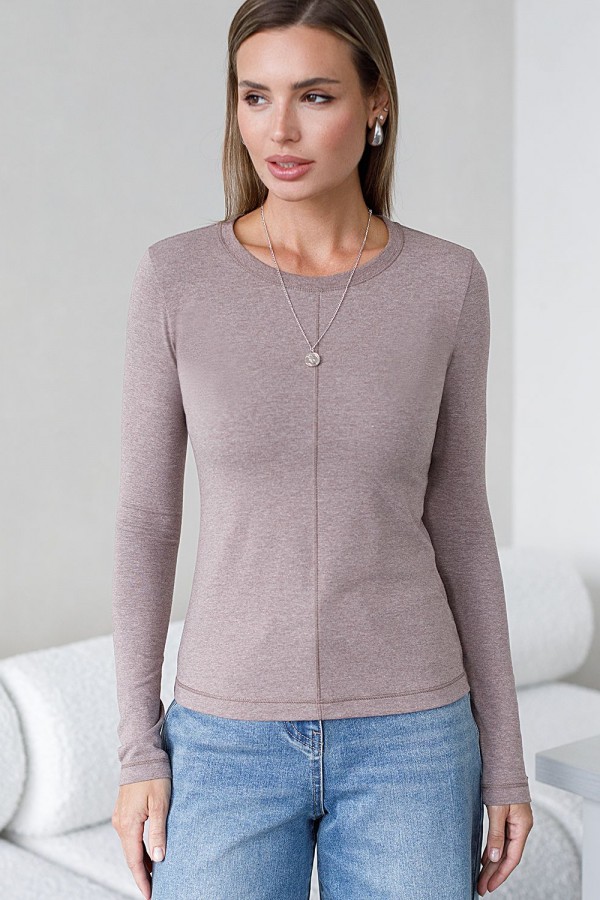 V W4911.16 Лонгслив кофейный