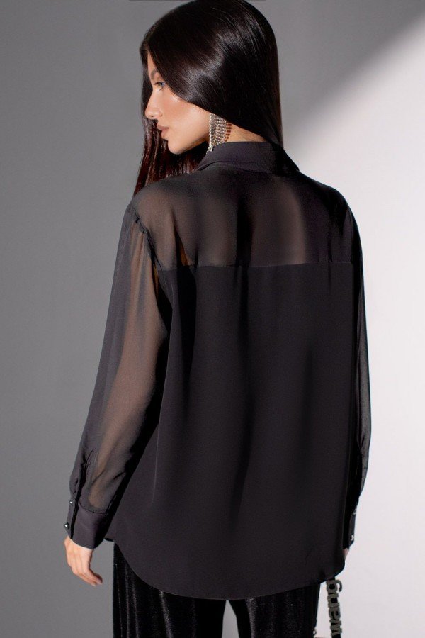 V W294.58 Блузка полупрозрачная черный