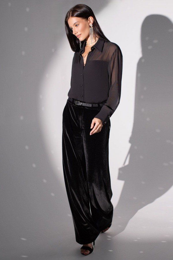 V W294.58 Блузка полупрозрачная черный