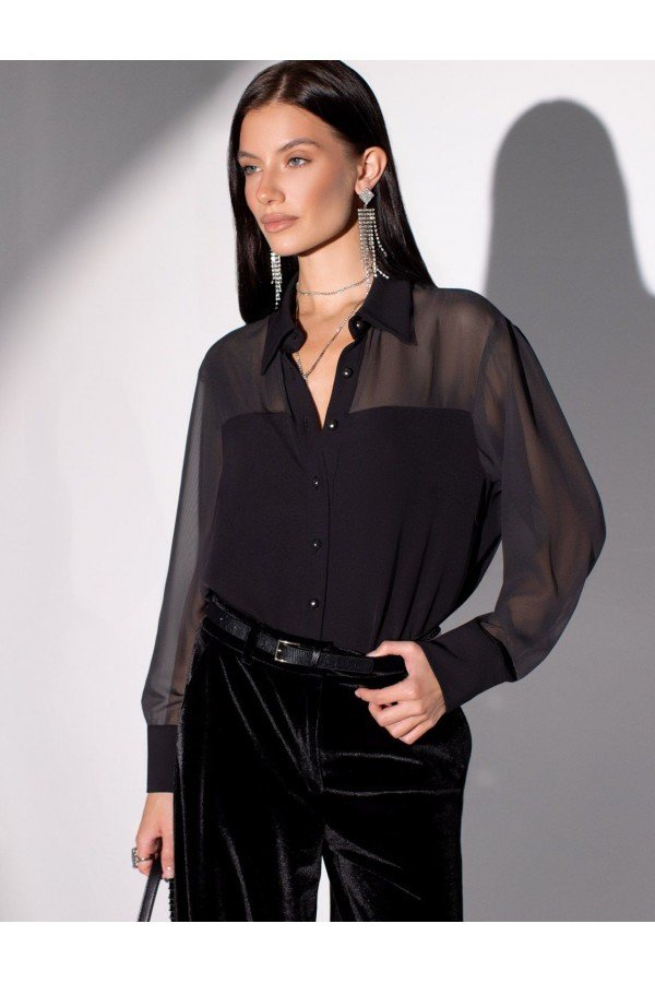 V W294.58 Блузка полупрозрачная черный