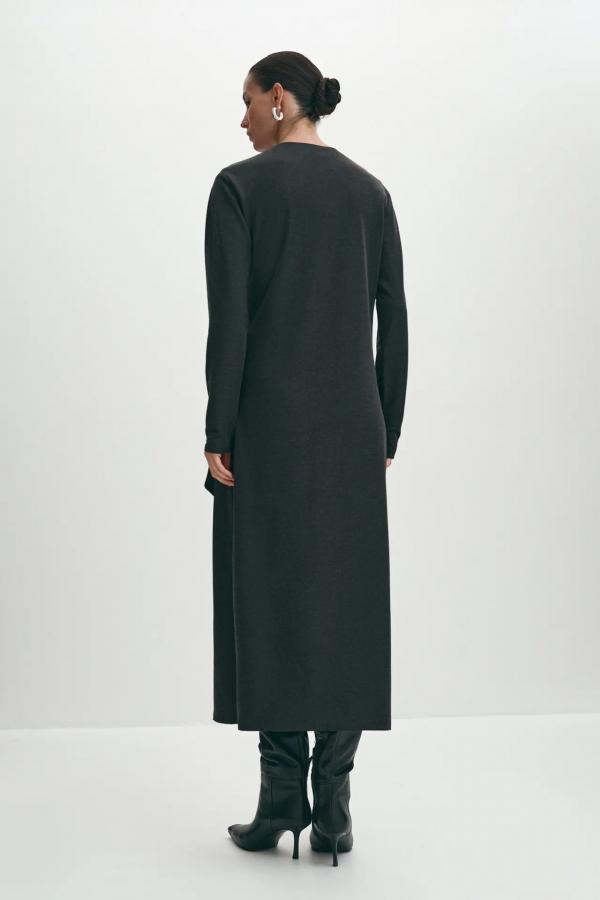 El W0801.58 Трикотажное платье на запах черный