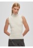 A 2240.50 Трикотажный топ с воротником стойка белый