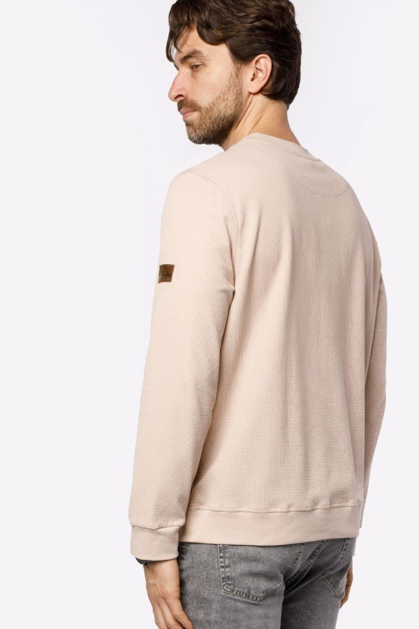 V M49027.12 Свитшот муж бежевый