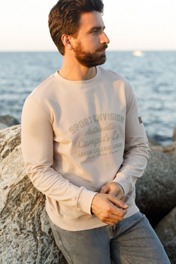 V M49027.12 Свитшот муж бежевый V M49027.12 Свитшот муж бежевый