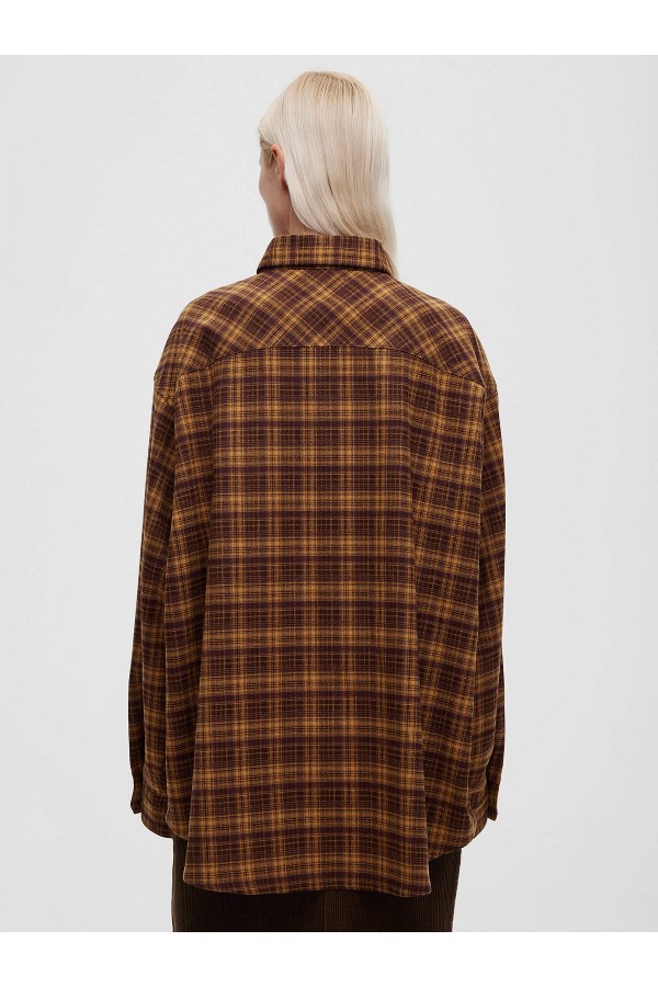 A 0164.11 Рубашка  в клетку желто-коричневый