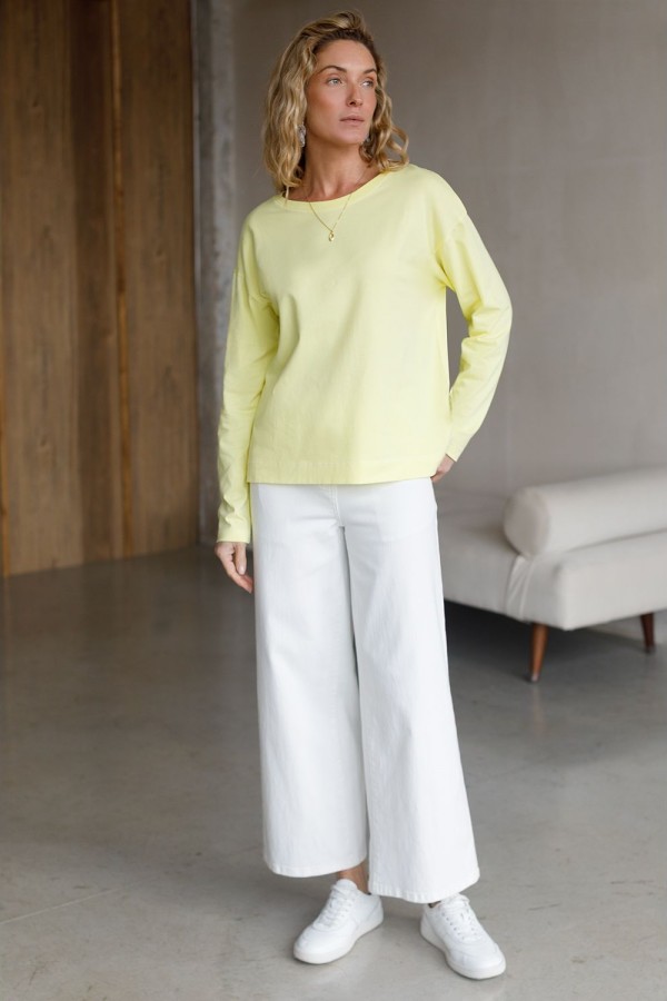 V W4914.11 Лонгслив лимонный