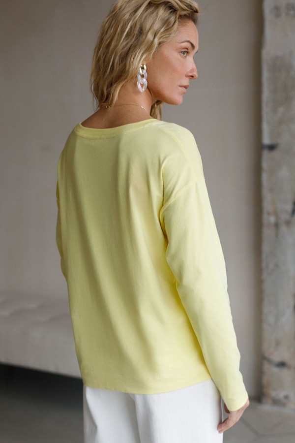 V W4914.11 Лонгслив лимонный