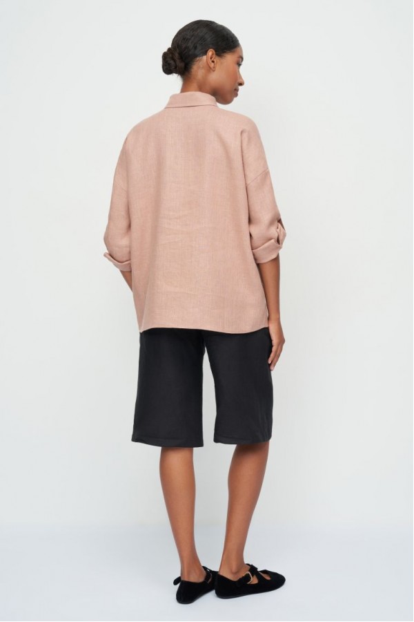 E 3435.13 Блузка женская бежево-розовый