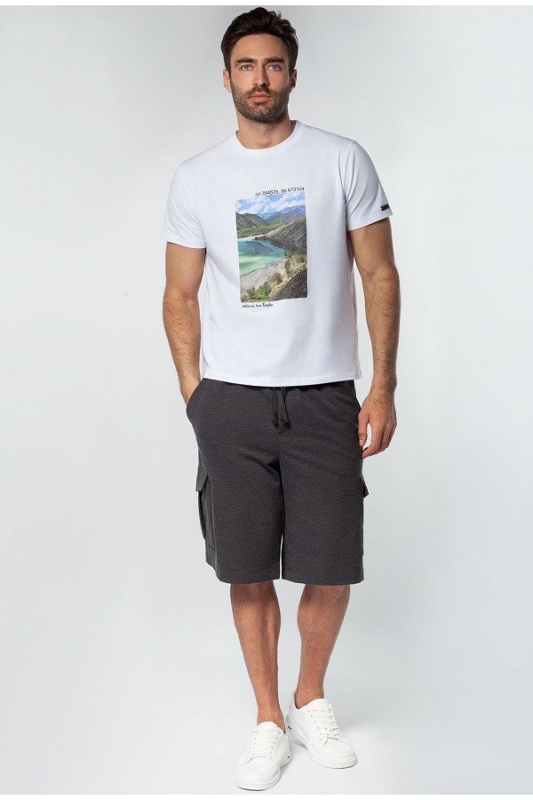 V M4802.57 Шорты мужские т.серый меланж