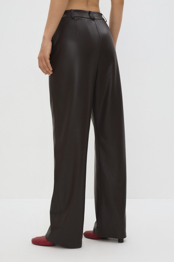 CS W240939.19 Брюки из эко-кожи шоколадный