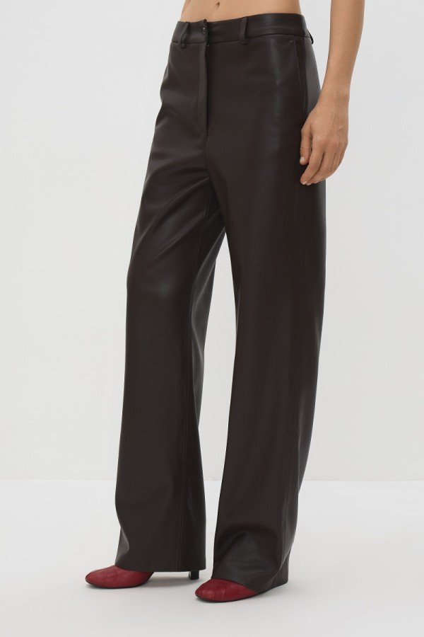 CS W240939.19 Брюки из эко-кожи шоколадный