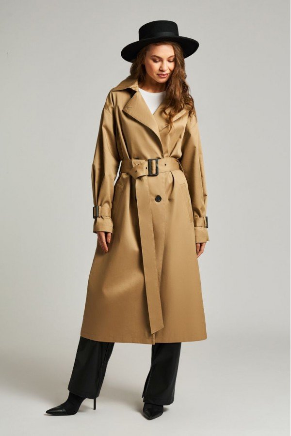 D B001-12.14 Плащ (Бежевый)