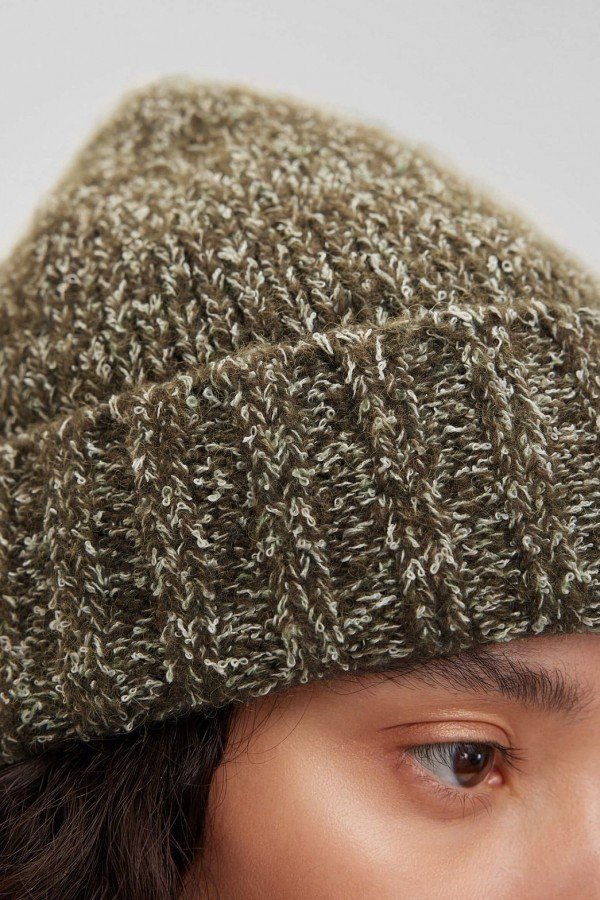 A 3180.44 Шапка из смесовой пряжи с альпакой, зеленый