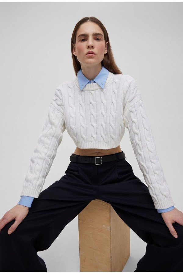 A 3823.38 Брюки свободного кроя с защипами темно-синий