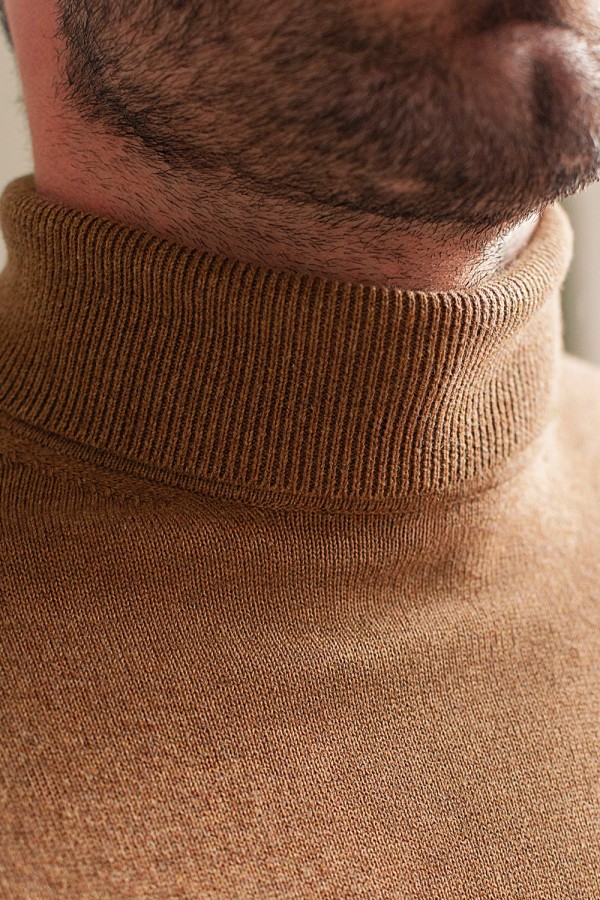 V M3400.16 Свитер муж коричневый меланж