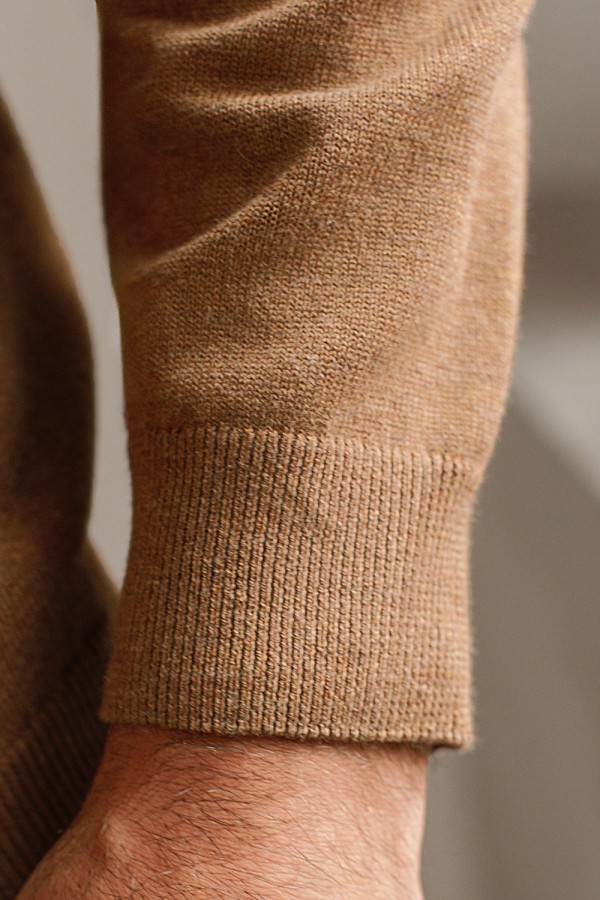 V M3400.16 Свитер муж коричневый меланж