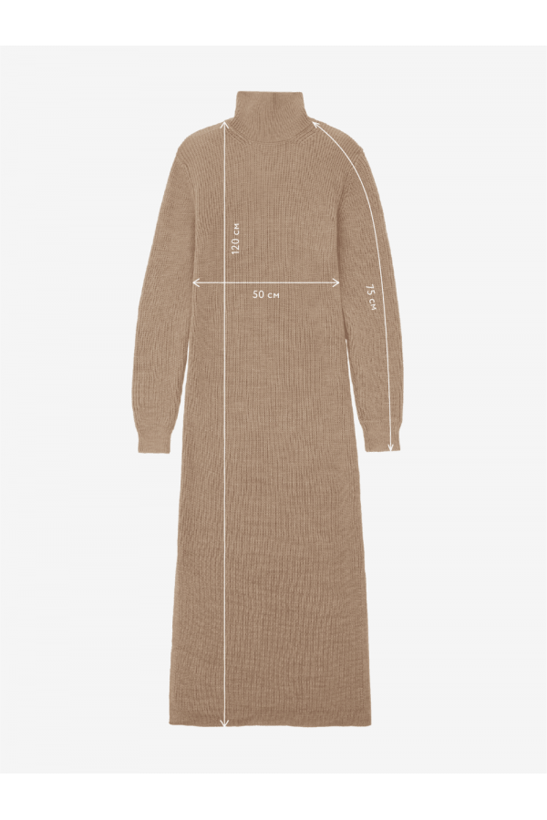A 728.12 Платье макси с поясом, бежевый