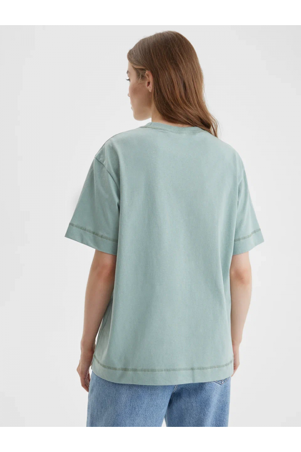 A 1814.42 Футболка оверсайз из плотного хлопка, Ментол