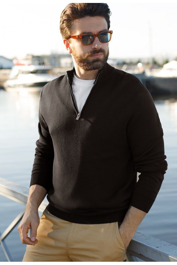 V M3900.58 Джемпер муж с замком черный