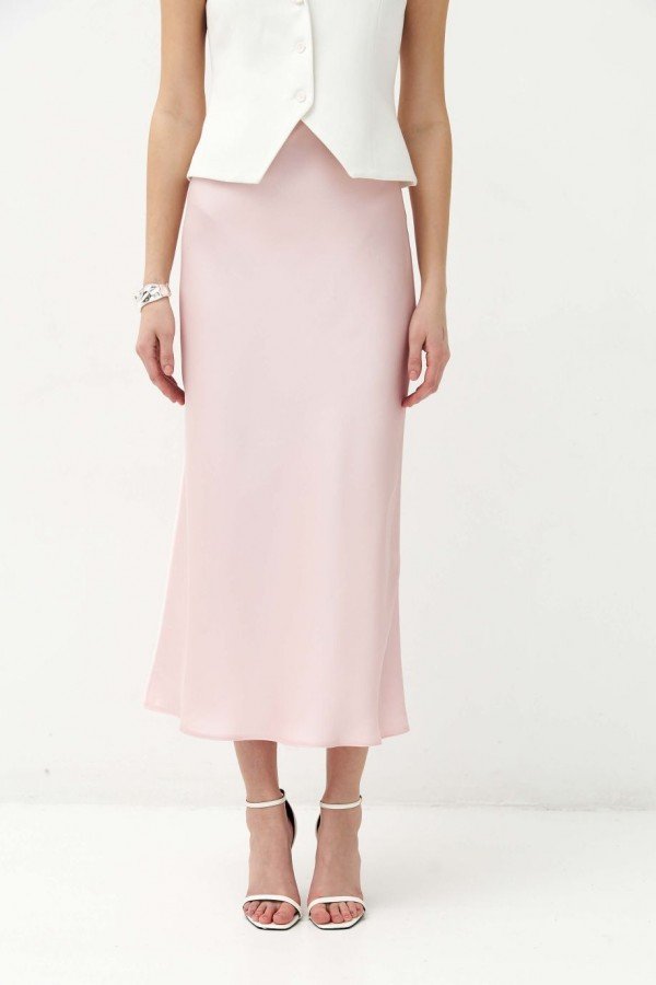 C W 4568.72 Юбка атласная светло-розовый