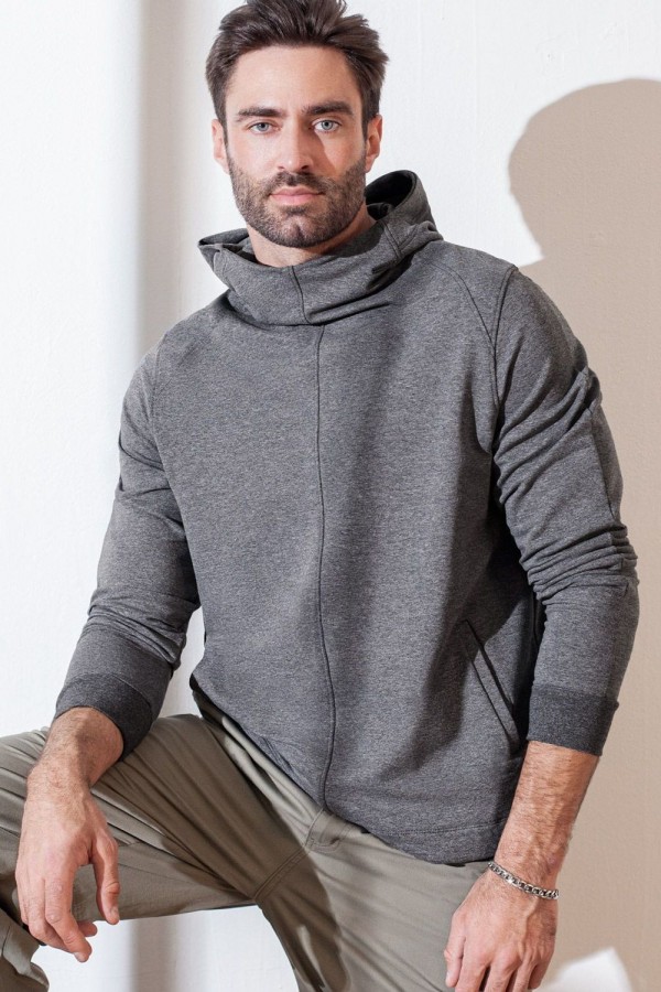 V M49035.57 Худи муж серый меланж V M49035.57 Худи муж серый меланж