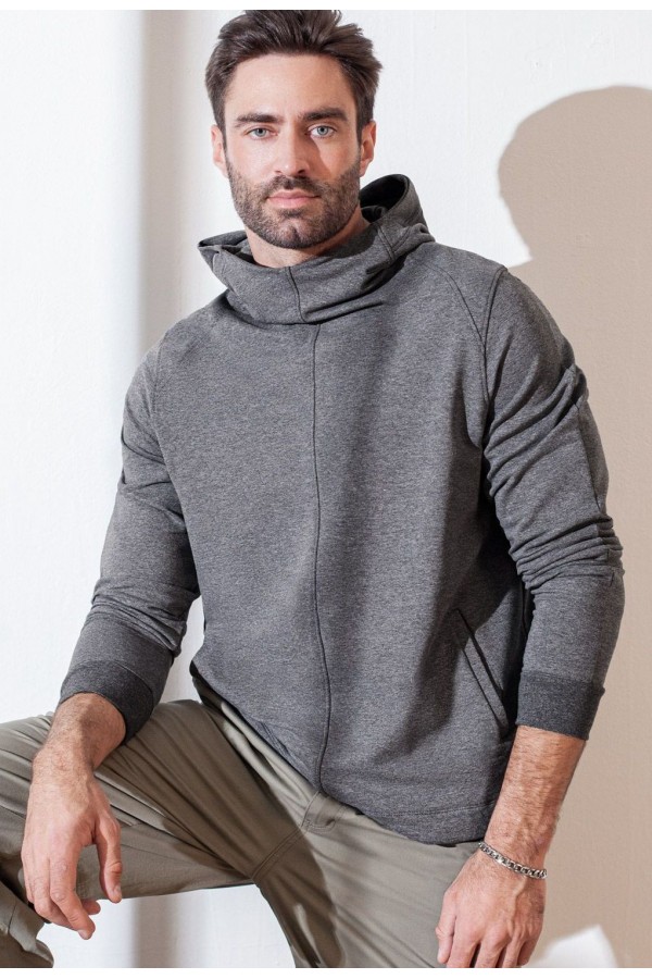 V M49035.57 Худи муж серый меланж
