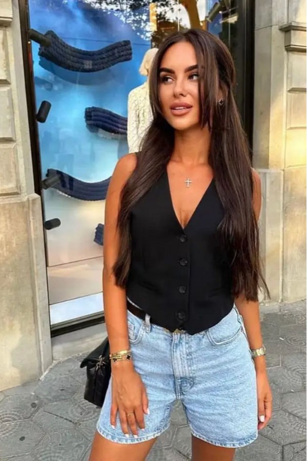 TRF1011.58 Жилет женский укороченный