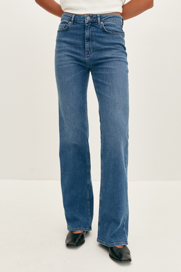 El W0154.34 Джинсы жен клеш голубой