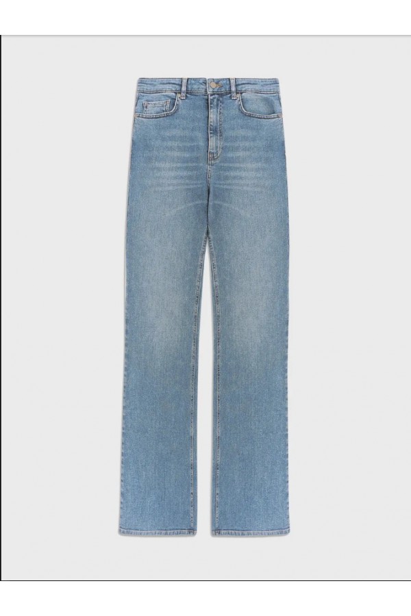 El W0154.34 Джинсы жен клеш голубой