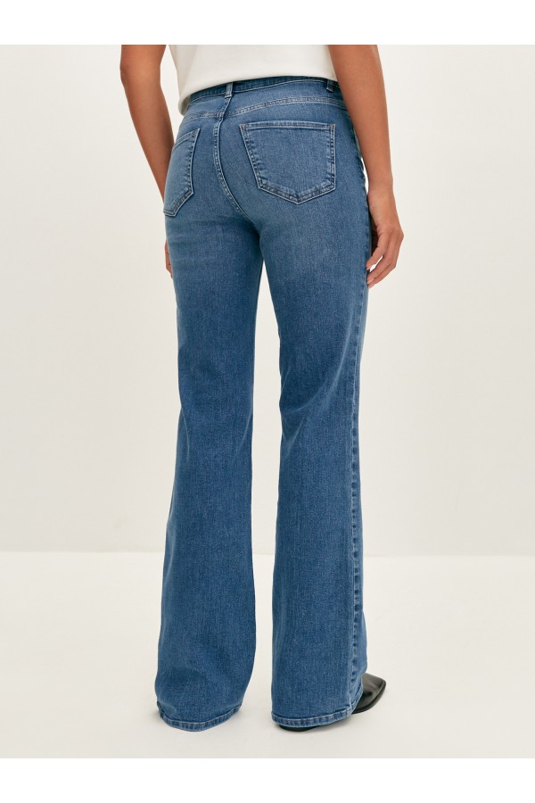 El W0154.34 Джинсы жен клеш голубой