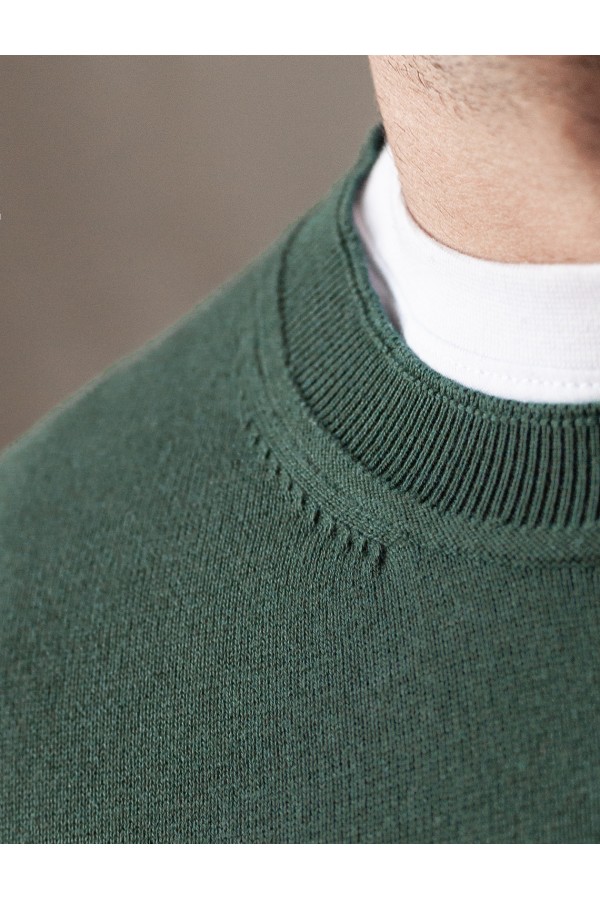 V M3914.44 Джемпер муж дымчатый зеленый