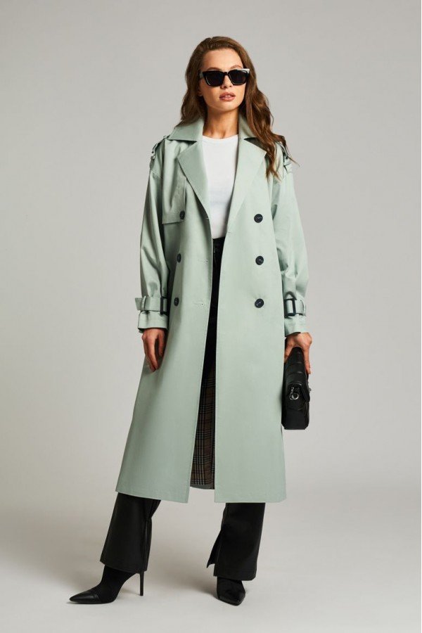 D В014-12.32 Плащ (Серо-голубой)