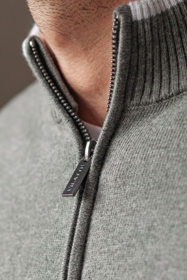 V M3100.57 Кардиган муж серый меланж