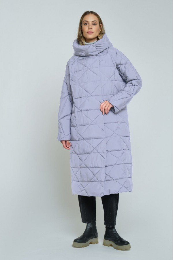 Пальто (пуховик) жен T4F 3560.31 Серо-голубой