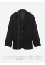 A 1502.58 Жакет свободного кроя однобортный черный