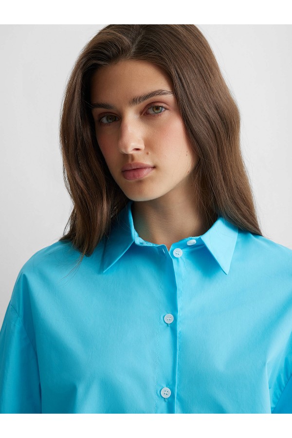 A 3716.32 Рубашка свободного кроя с защипами
